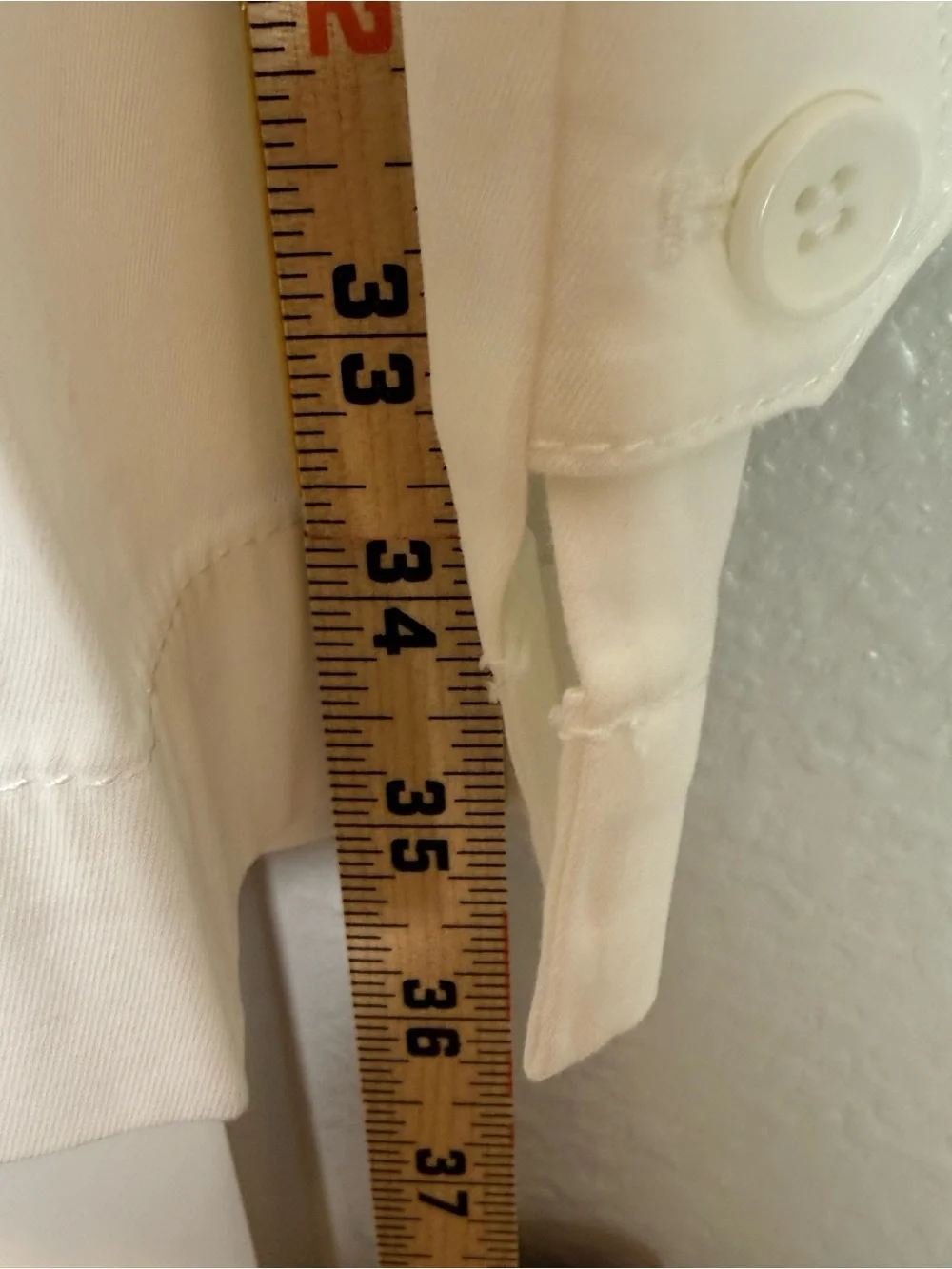 Talbots Perfect Crop Pants Women’s 4 White Stretch Cotton Button Tab Hem
